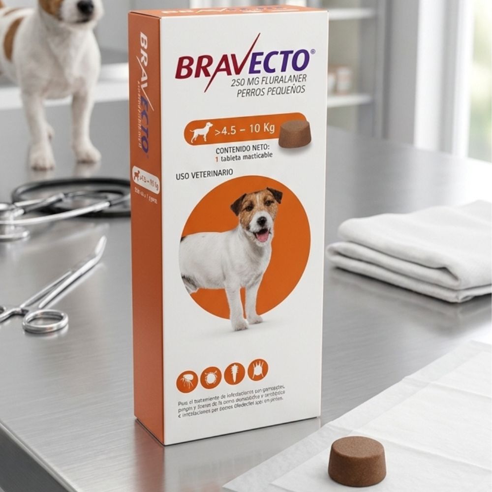 Bravecto Tableta Masticable Para Perros Pequeños 4.5-10Kg