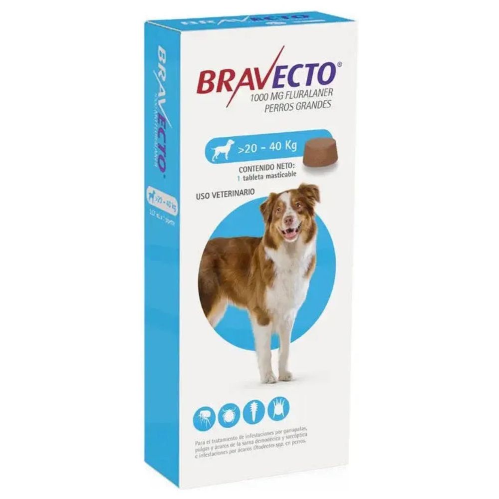 Bravecto Tableta Masticable Para Perros Grandes 20-40Kg