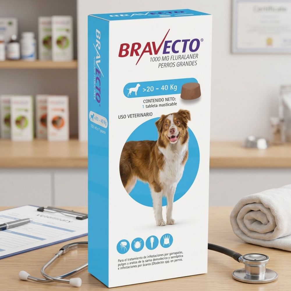 Bravecto Tableta Masticable Para Perros Grandes 20-40Kg
