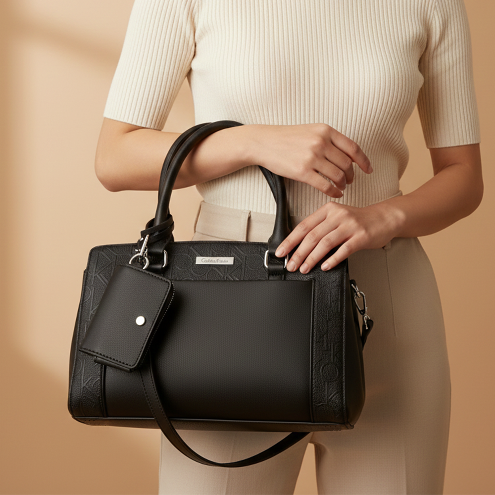 Calvin Klein Cartera Satchel Nia Black