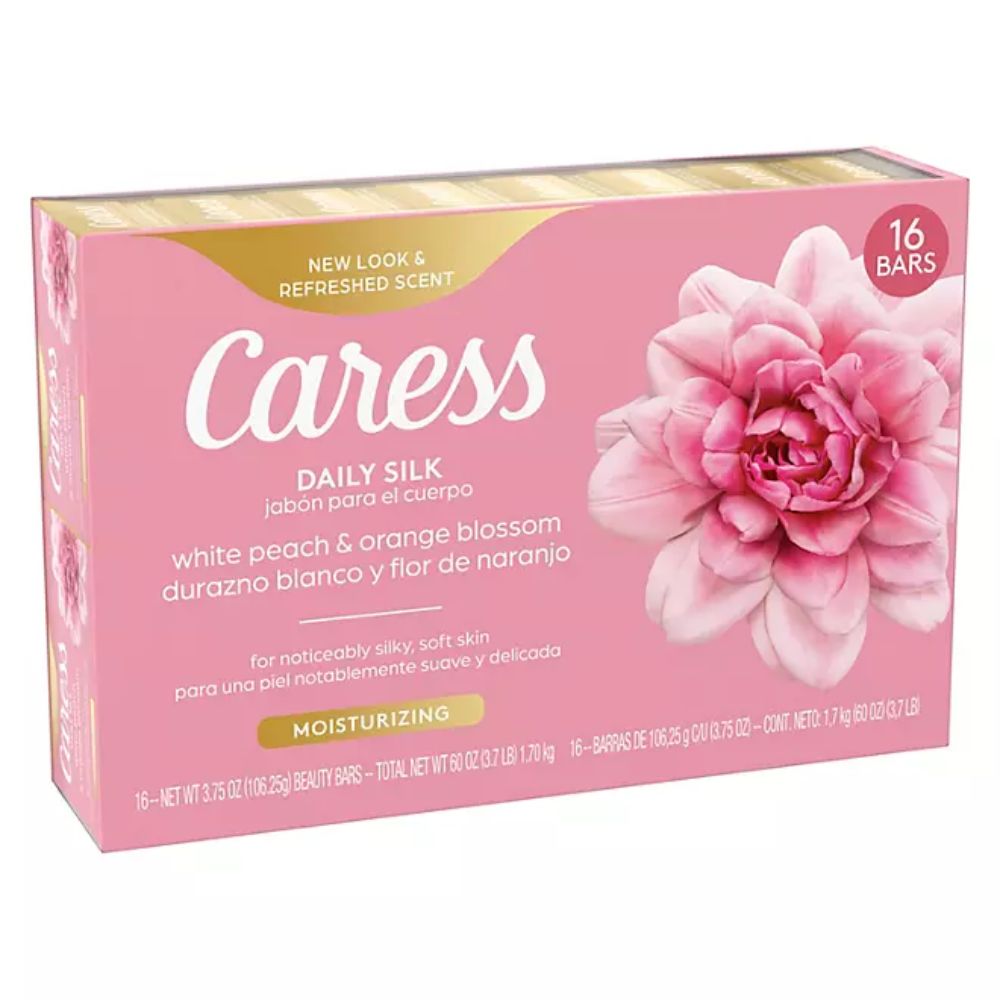 Caress Jabones 16 Barras Daily Silk White Peach & Orange Blossom 1.70kg