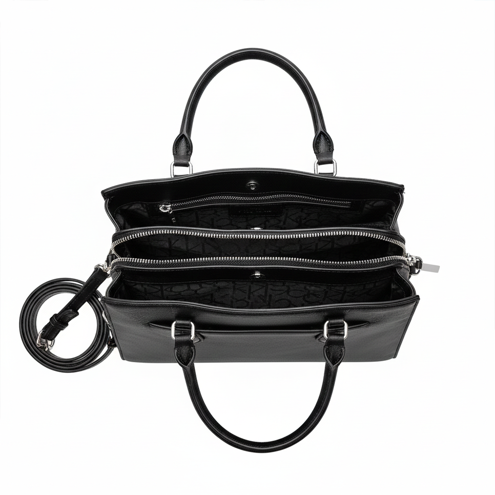 Calvin Klein Cartera Satchel Nia Black