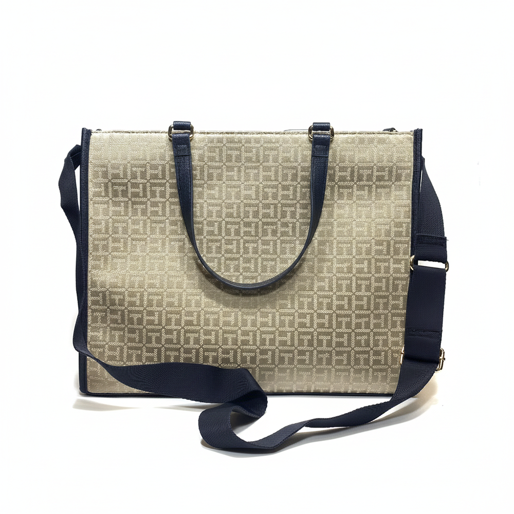 Tommy Hilfiger Cartera Tote  Monogram Beige