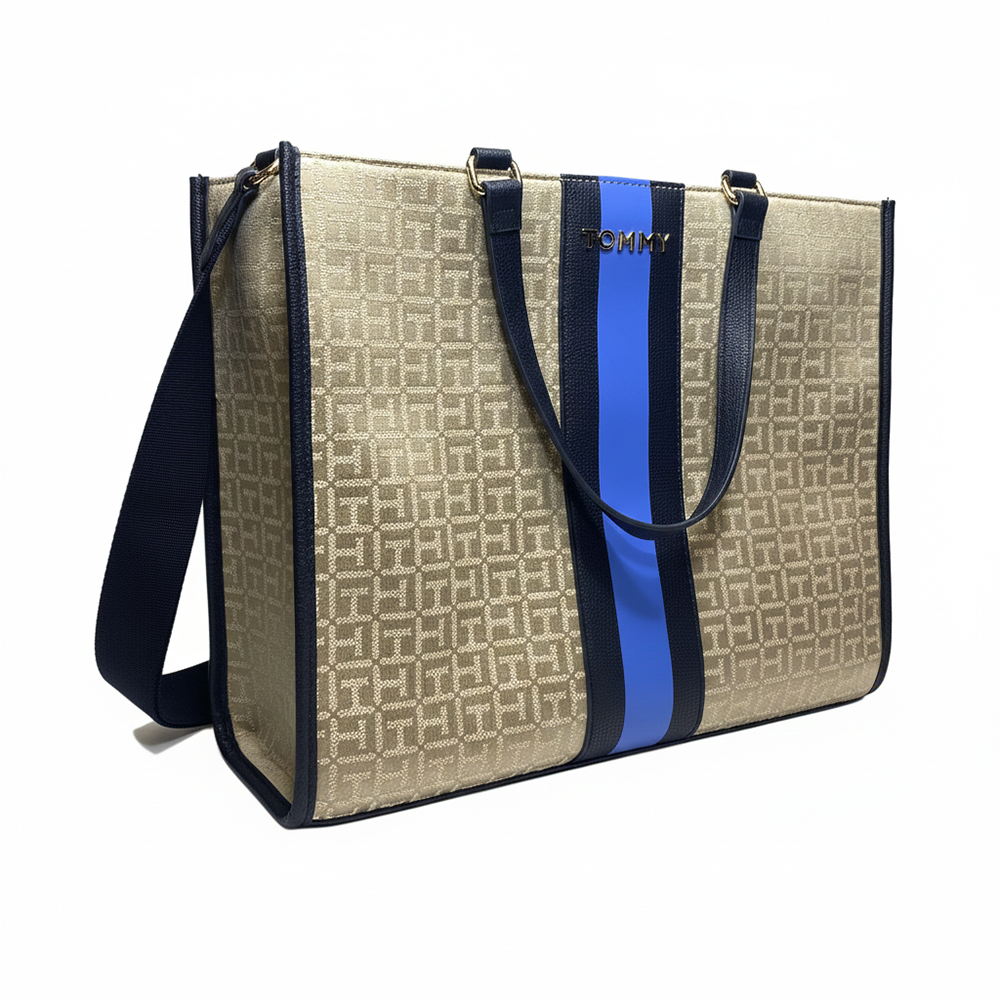 Tommy Hilfiger Cartera Tote  Monogram Beige