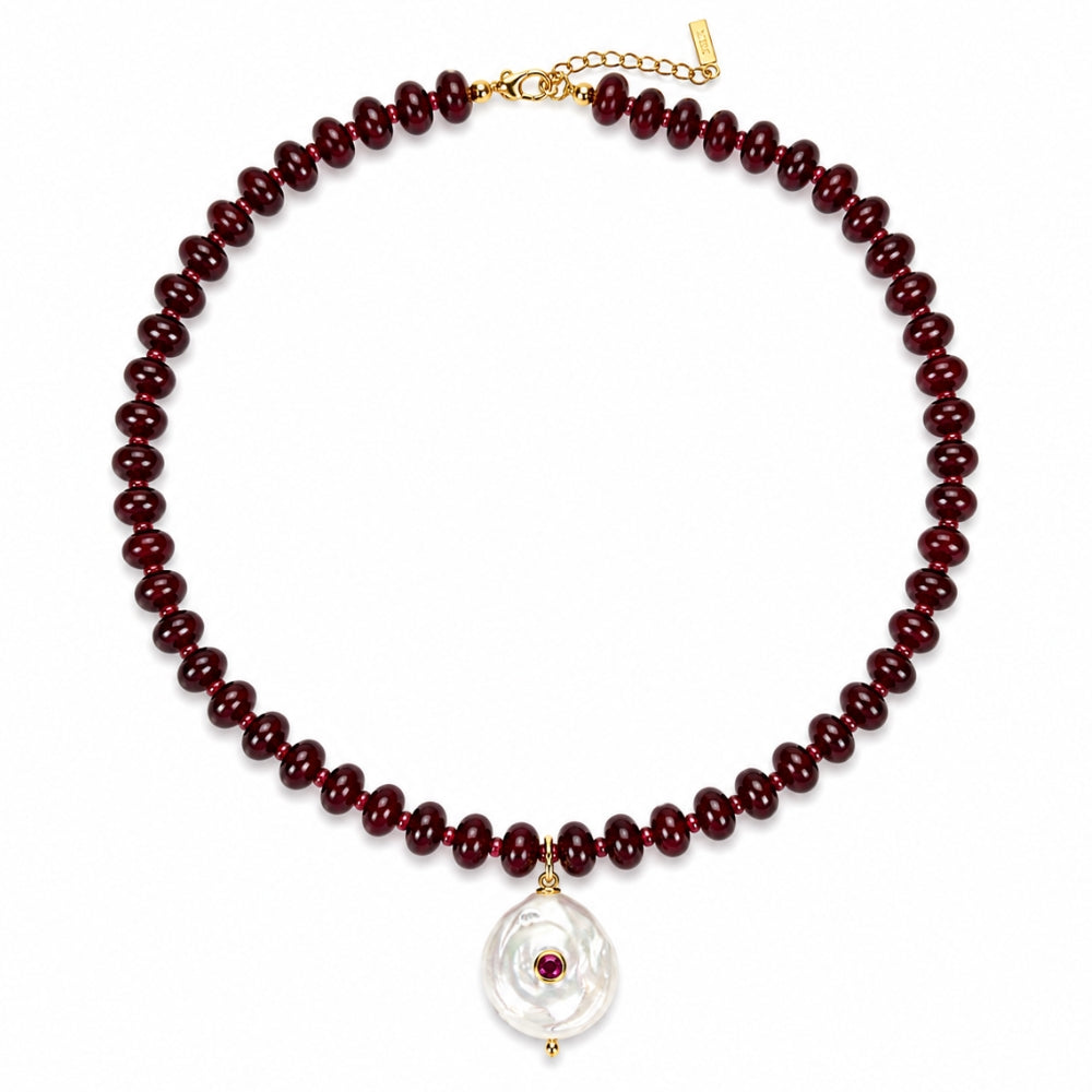 H&Co Collar Ajustable Para Damas Granate Barroco