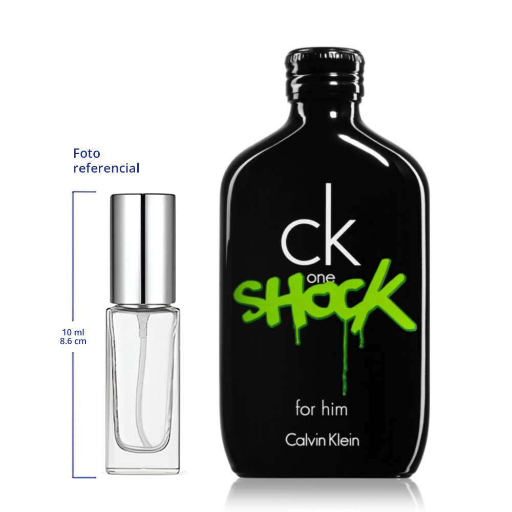 Calvin Klein CK One Shock Decant Travel Size 10ml 150 Sprays Aprox Eau Toilette For Men