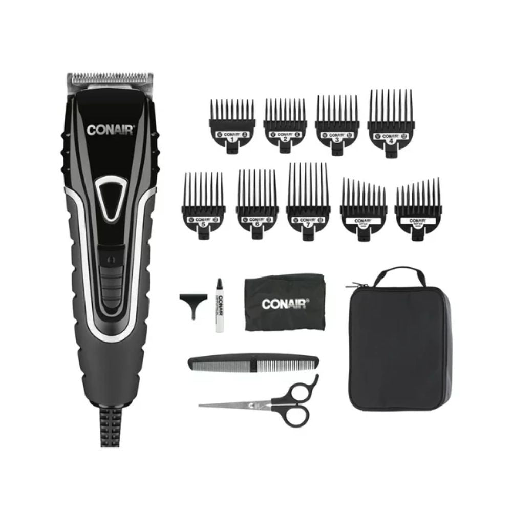 Conair® Barbershop Series Kit de Corte de Pelo Profesional de 20 Piezas con Agarre Antideslizante