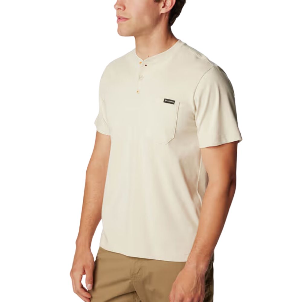 Columbia Franela Landroamer Short Sleeve Henley para Caballeros