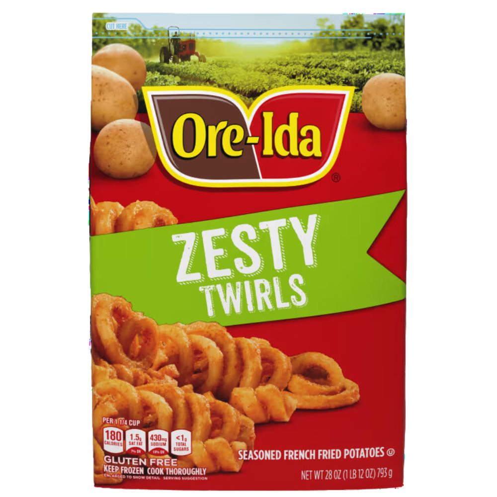 Papas Fritas Ore Ida Zesty Twirls Seasoned Gluten Free 793gr