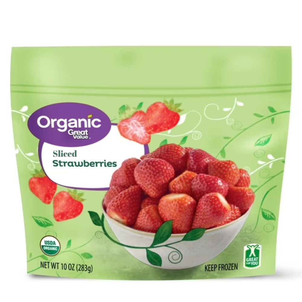 Great Value Organic Frozen Strawberry Banana Blend 283gr