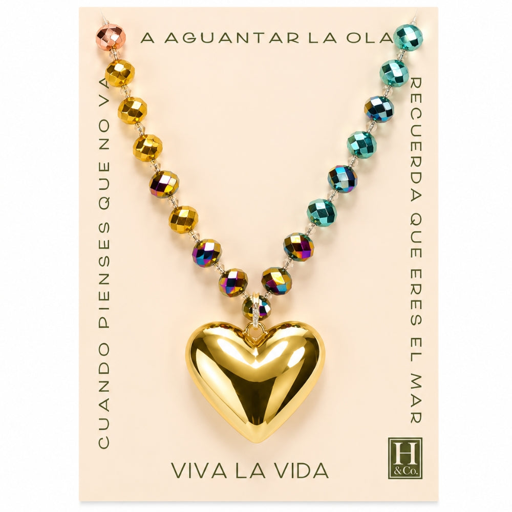 H&Co Collar Ajustable Para Damas Corazon Hada