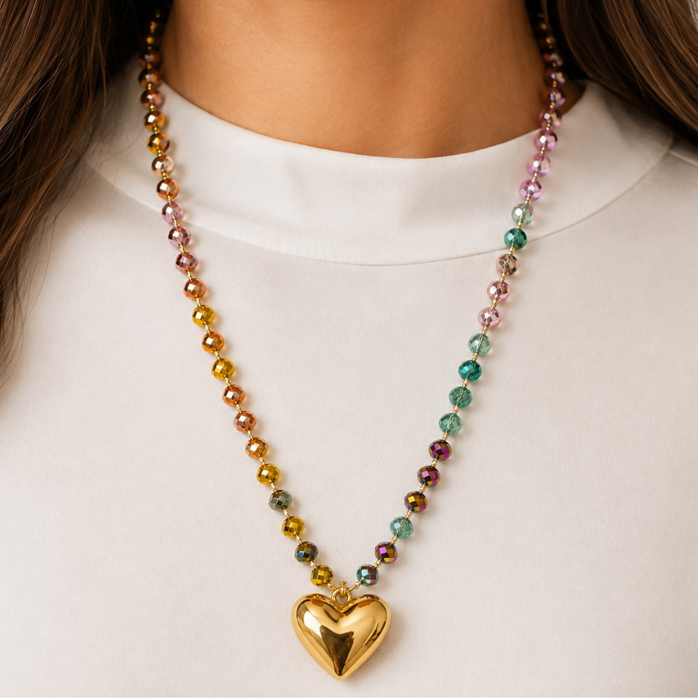 H&Co Collar Ajustable Para Damas Corazon Hada