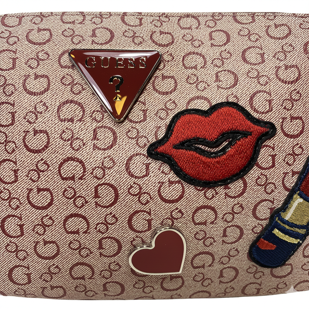 Guess Cosmetiquera Sunset BLVD Travel Red