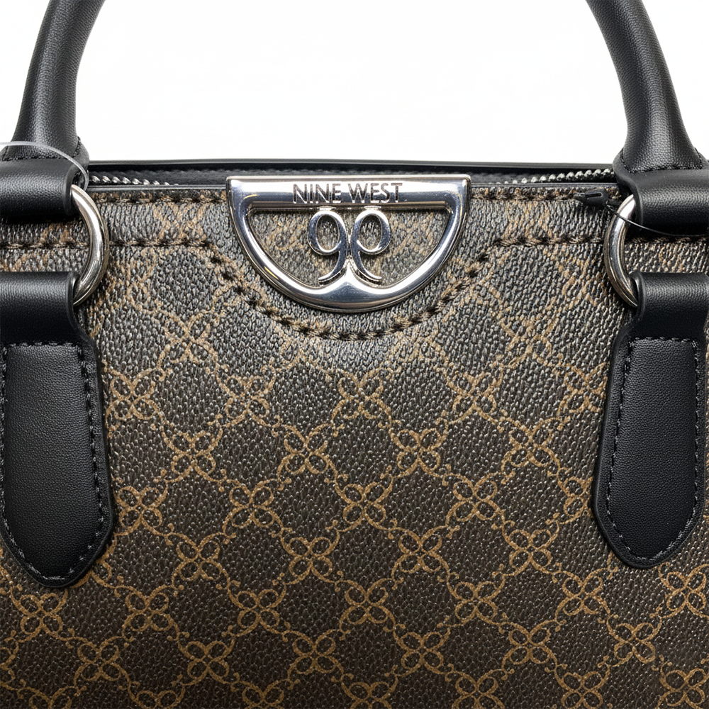 Nine West Cartera Eloisse Brown Logo Black