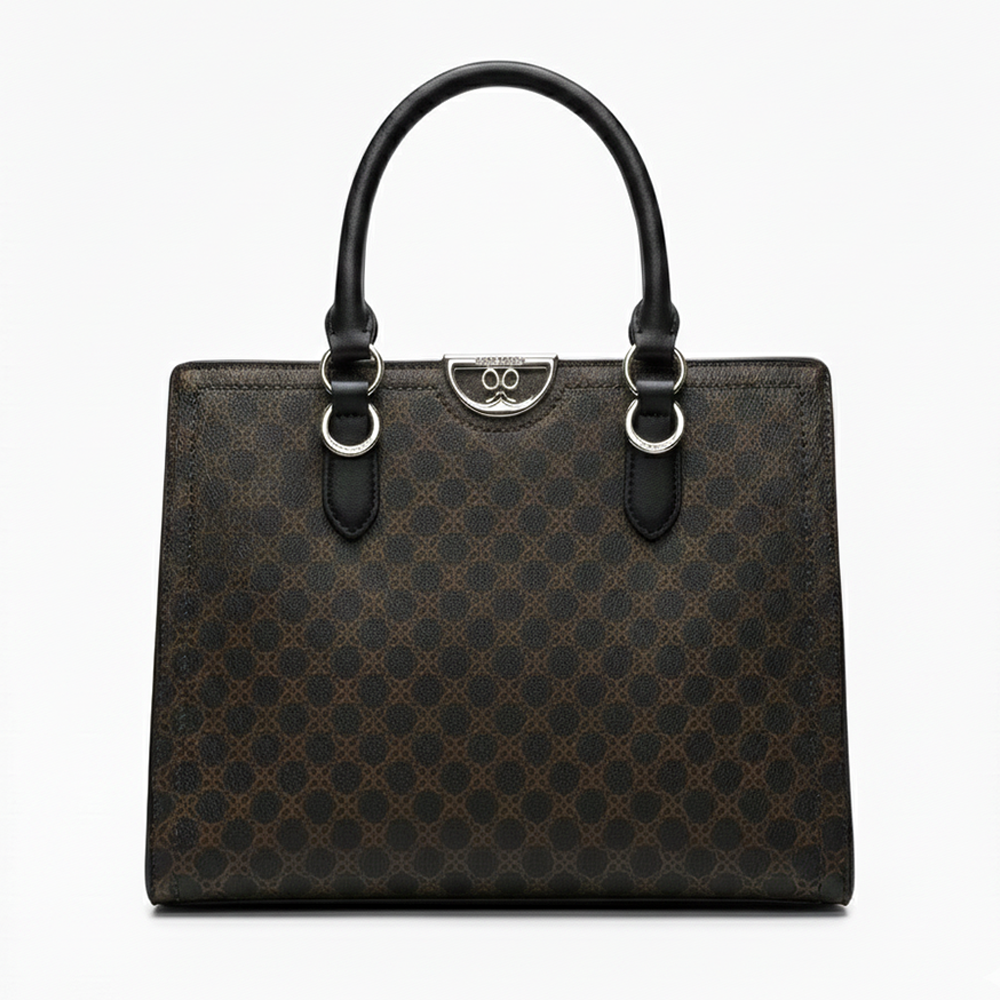 Nine West Cartera Eloisse Brown Logo Black