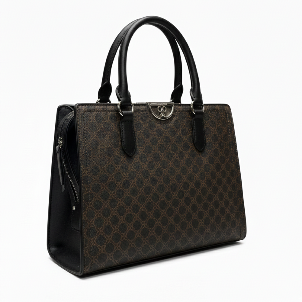 Nine West Cartera Eloisse Brown Logo Black