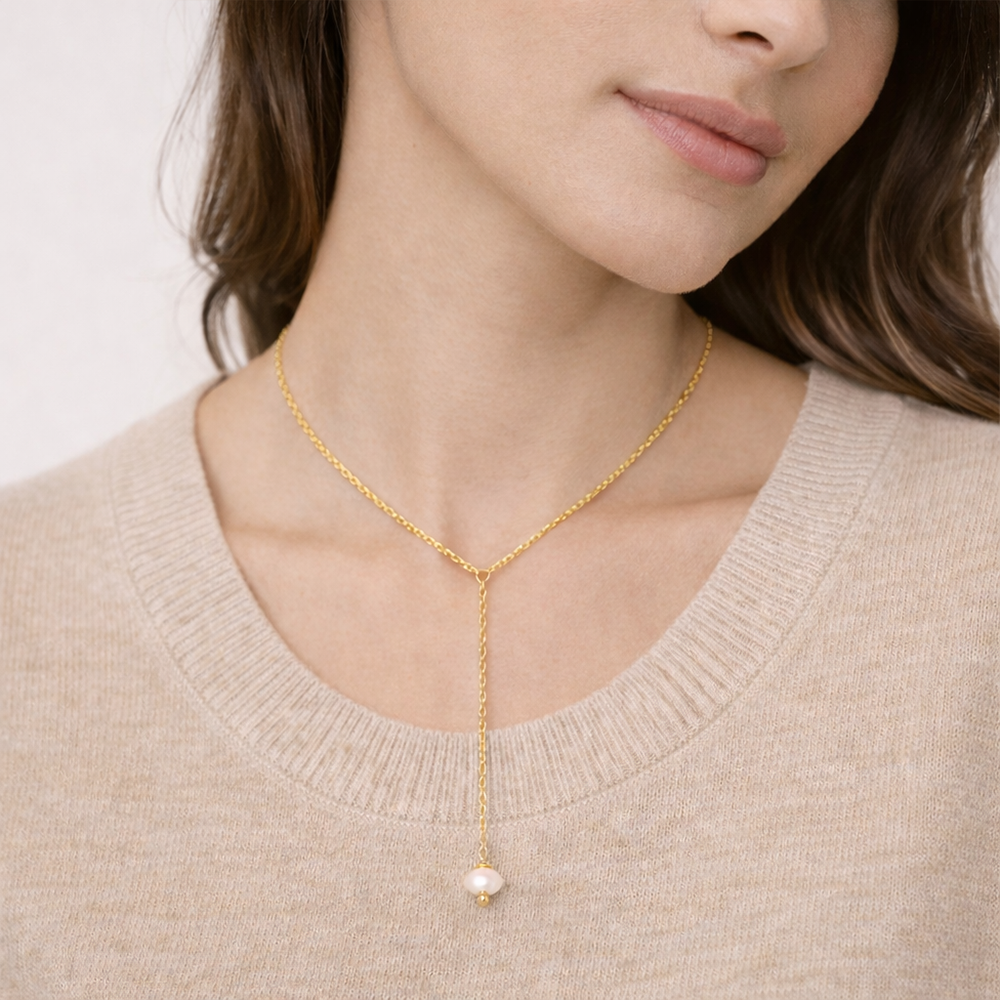 H&Co Collar Para Damas Pearl Pendant