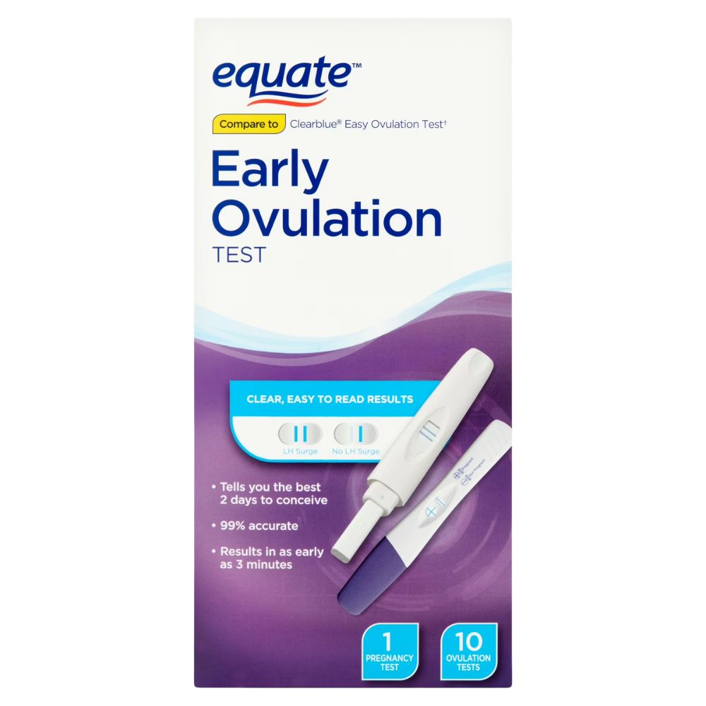 Equate Prueba de Ovulacion 10 Ovulation Test + 1 Prueba de Embarazo