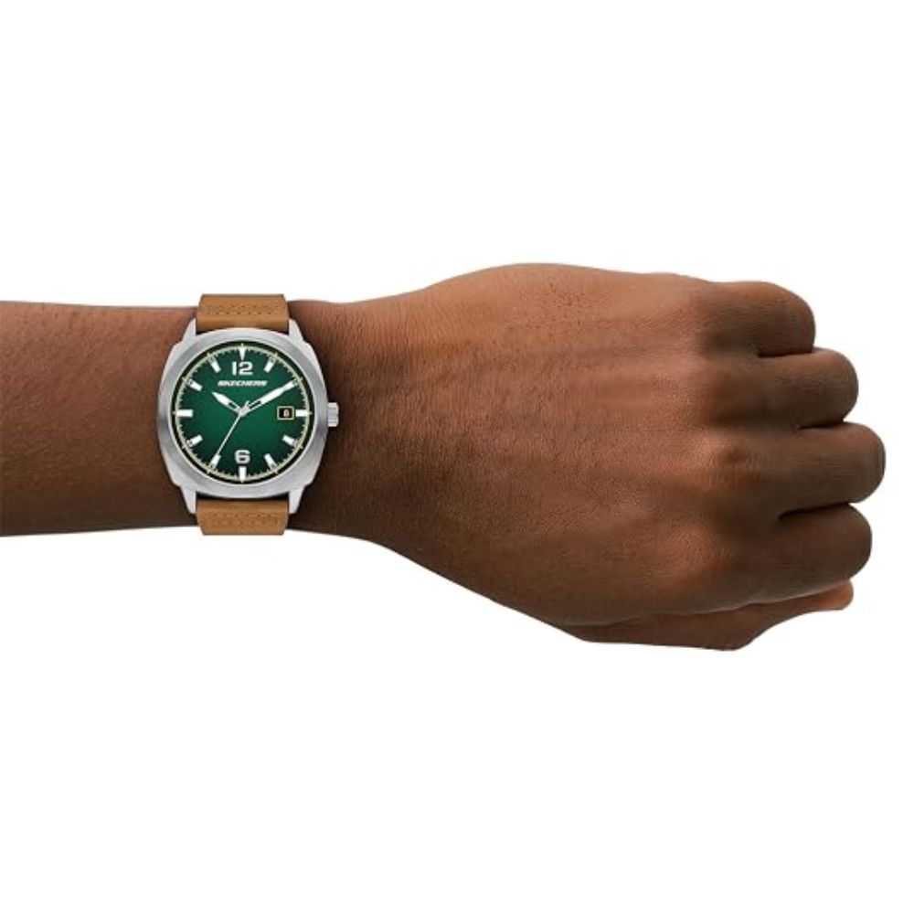 Skechers Reloj Para Caballeros Hewes Three-Hand Date Brown