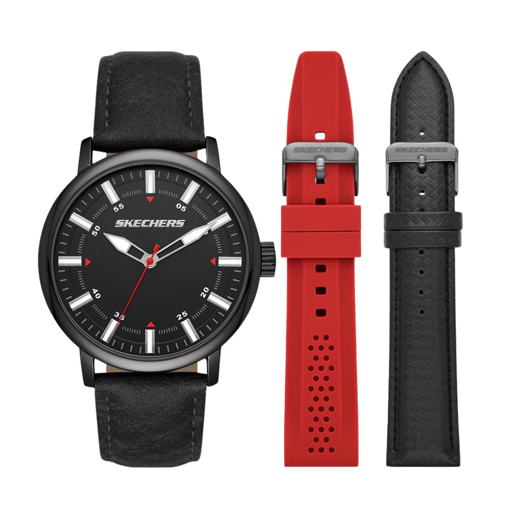 Skechers Set 1 Reloj y 2 Correas Para Caballeros