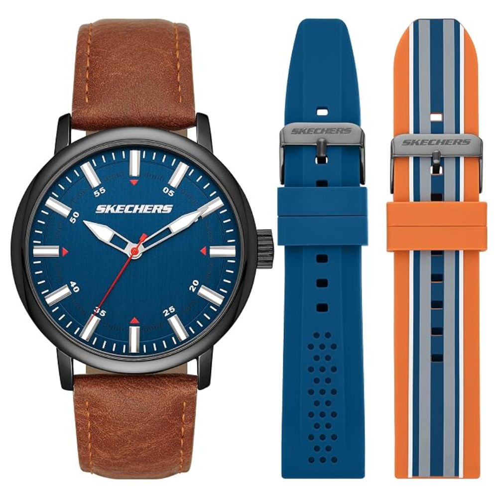 Skechers Set 1 Reloj y 2 Correas Para Caballeros