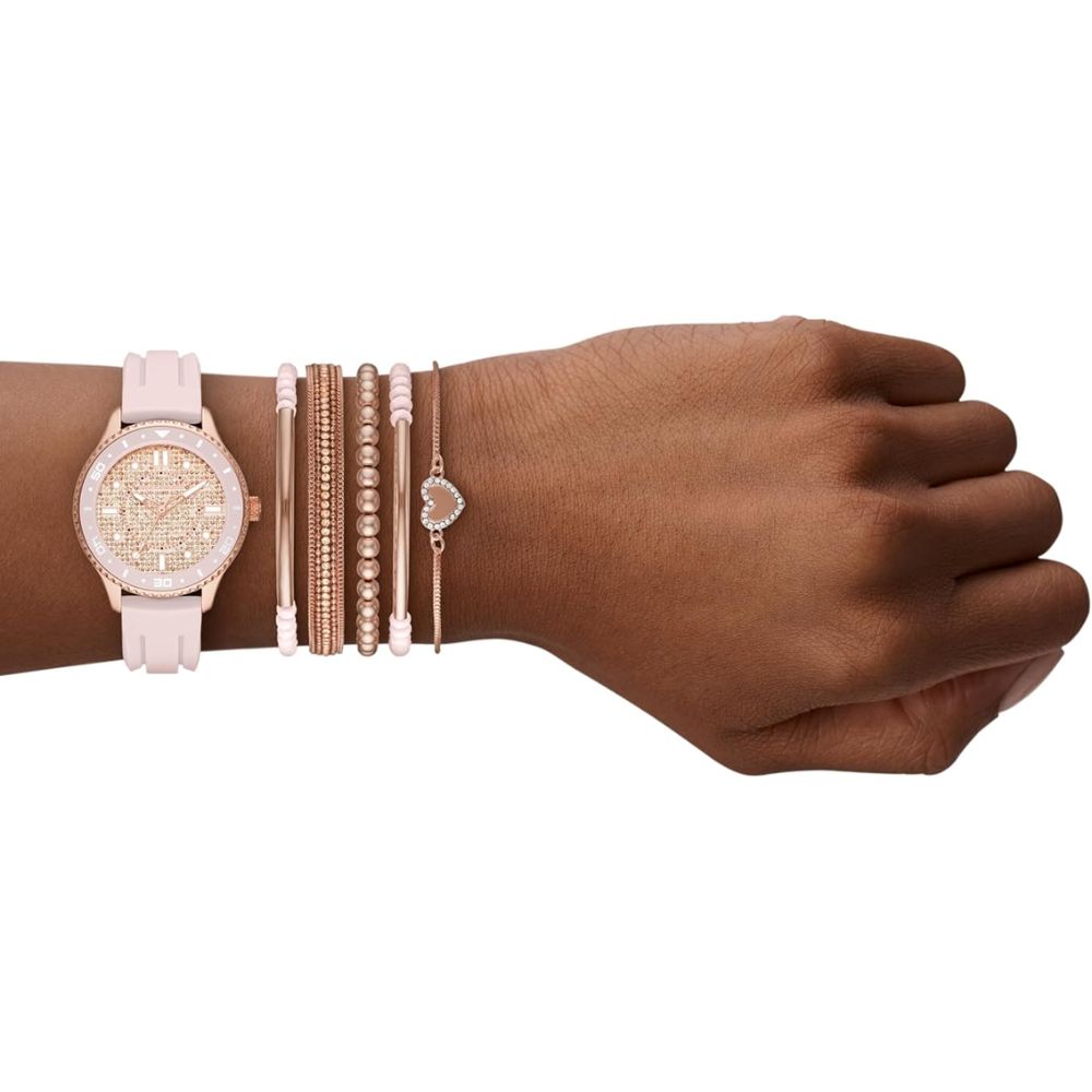 Skechers Set De Reloj y Pulseras Para Damas