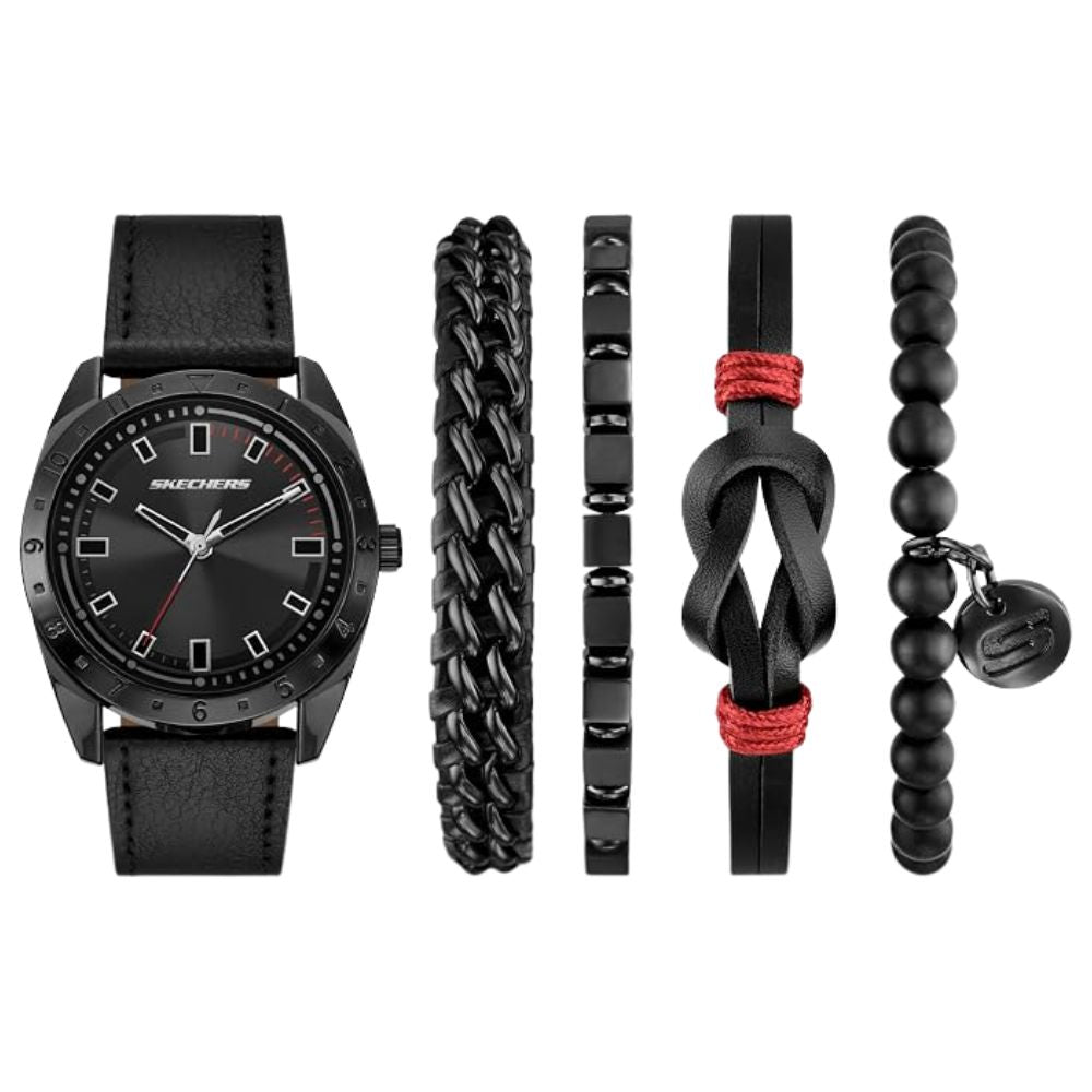 Skechers Set De Reloj y Pulseras Para Caballeros