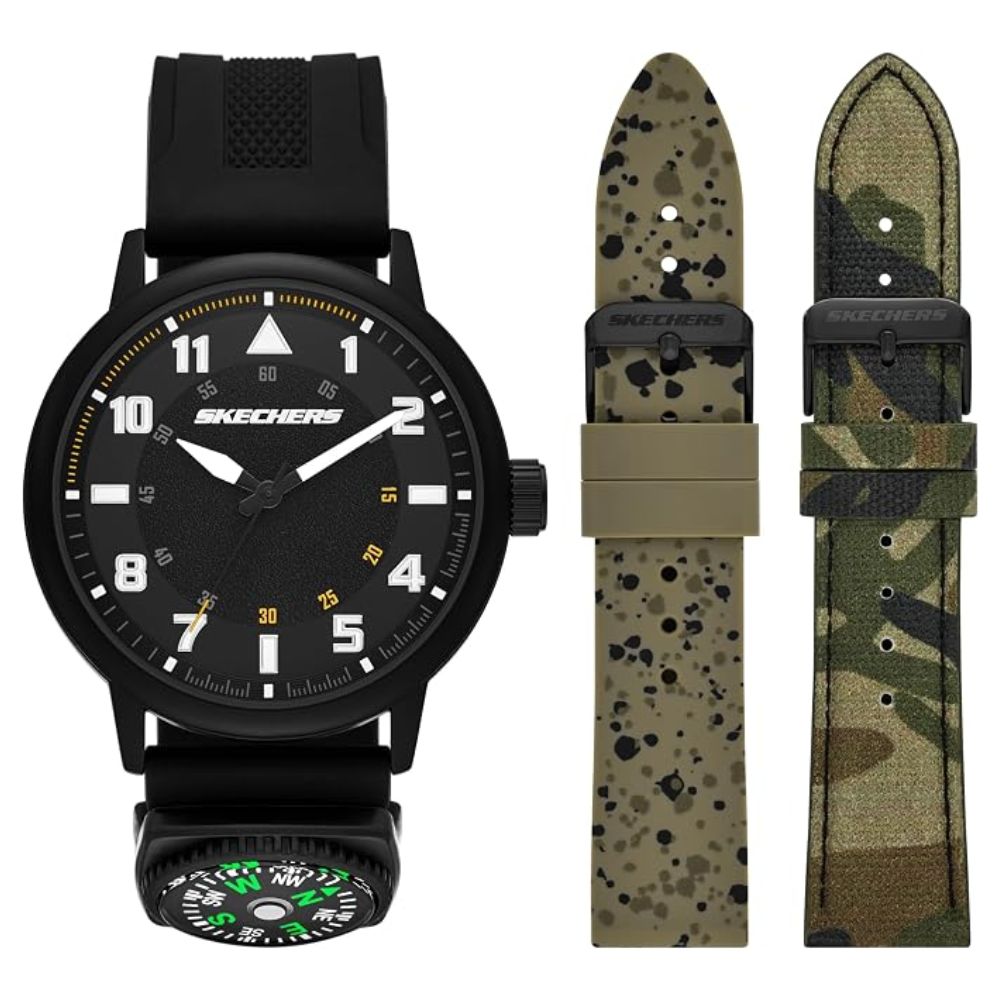 Skechers Set 1 Reloj y 2 Correas Para Caballeros