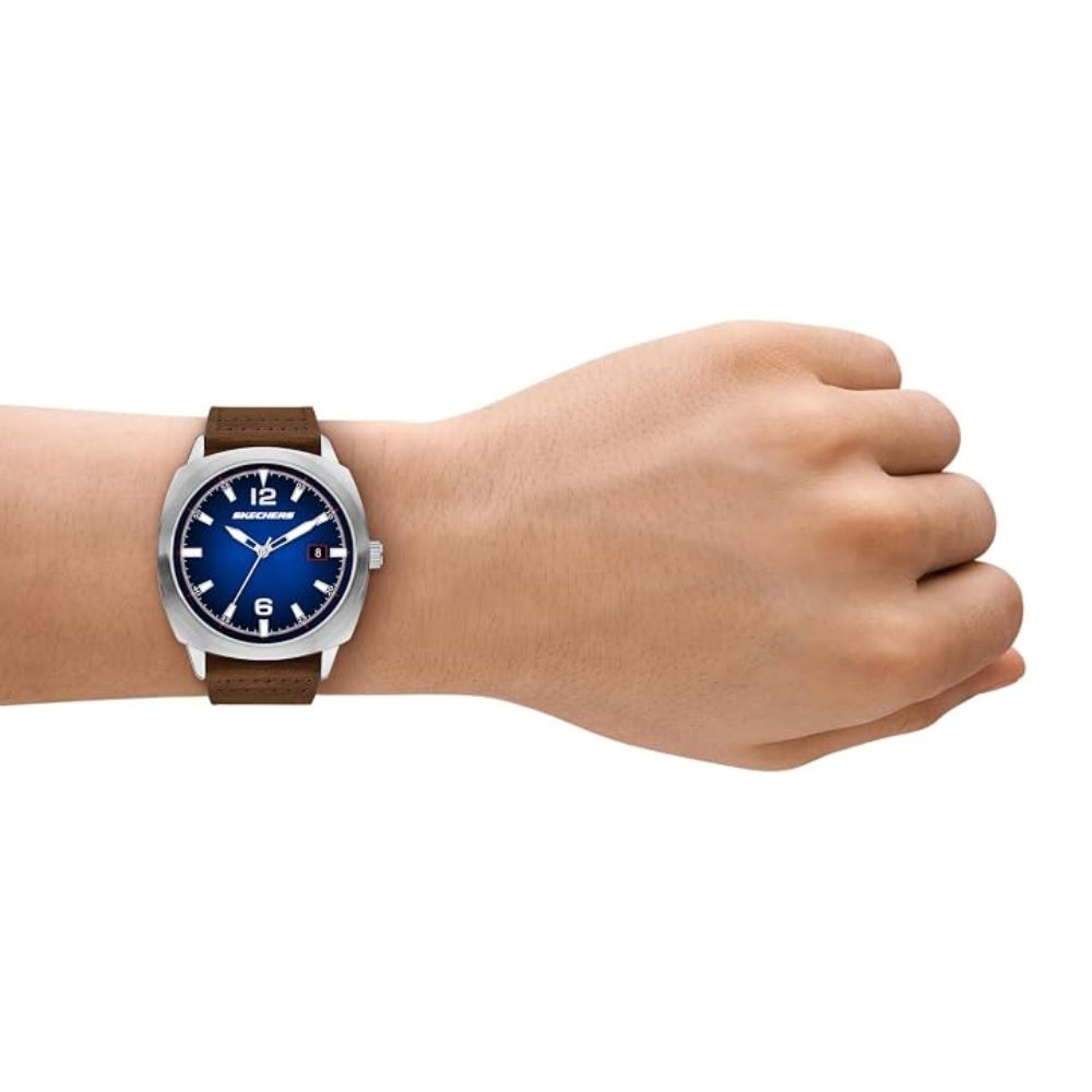 Skechers Reloj Para Caballeros Hewes Three-Hand Date Brown