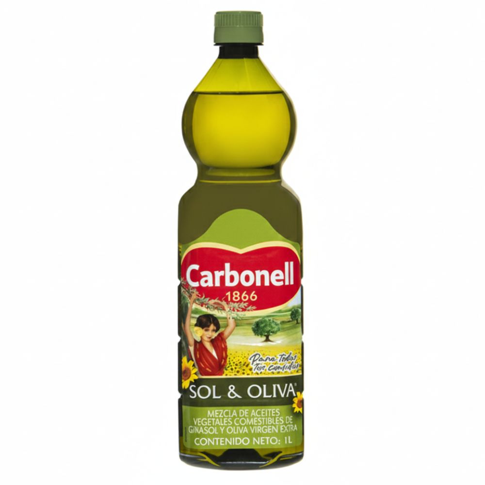 Carbonell Aceite de Girasol Y Oliva Extra Virgen 1Lt