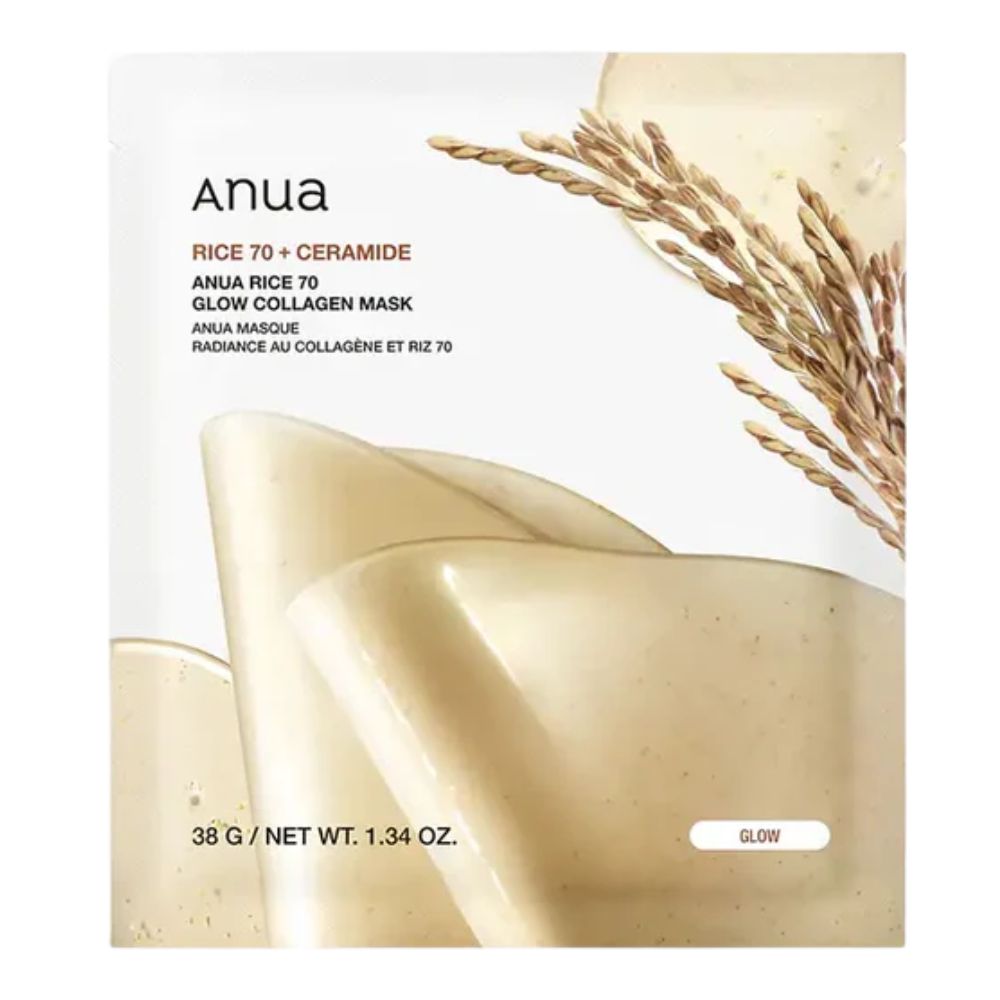 Anua Mascarilla Rice 70+ Glow Collagen Mask 38g