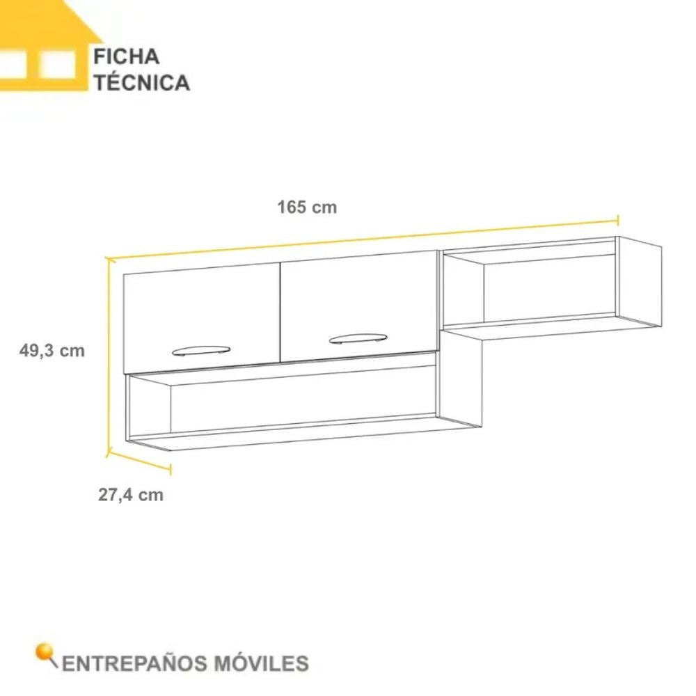 Casalista Módulo Aéreo 2 Puertas Con Campana Blanco