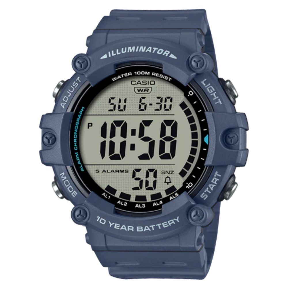 Casio Reloj Análogo Casual De Correa De Resina Gray Para Caballeros