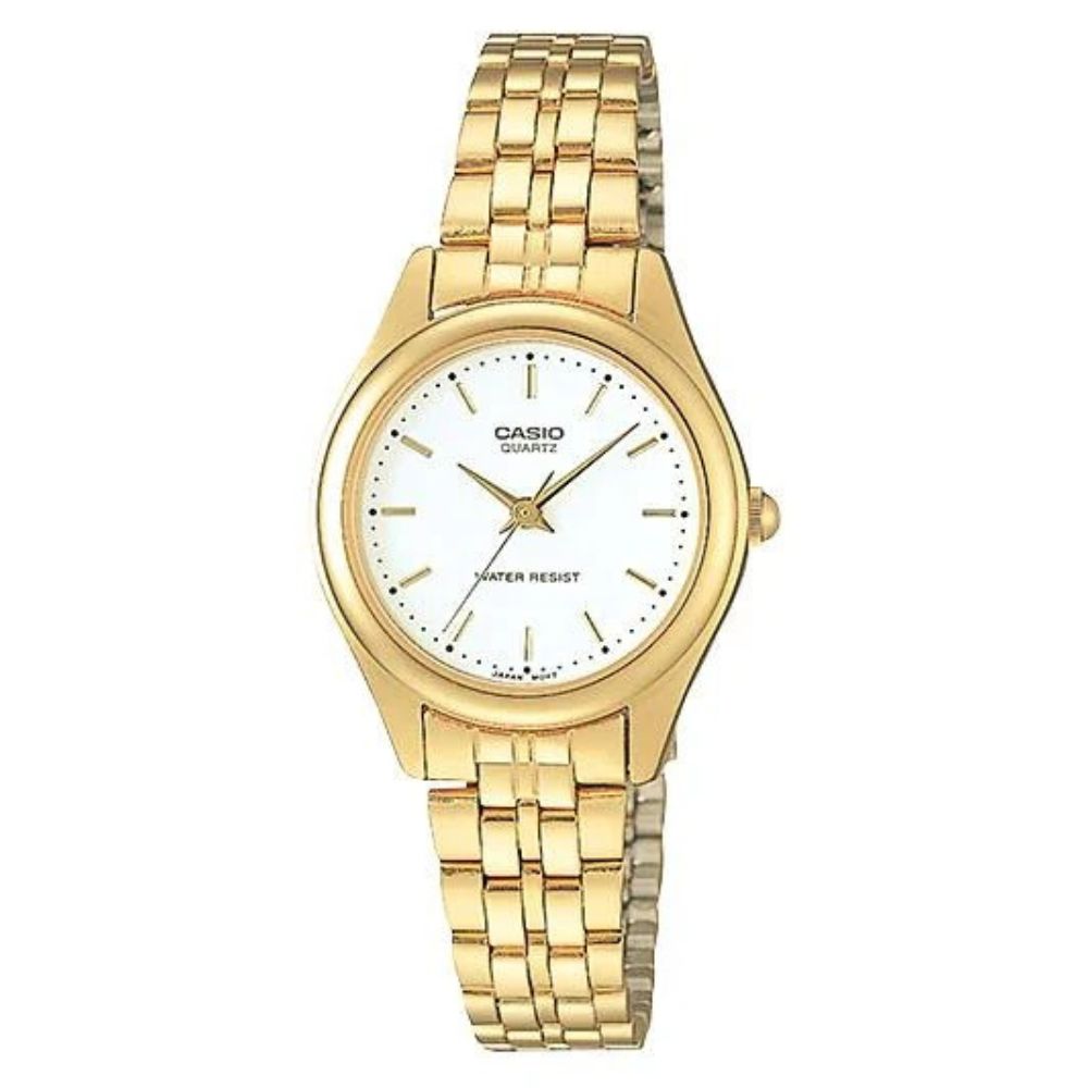Casio Reloj Casual Correa De Acero Inoxidable Para Damas Gold
