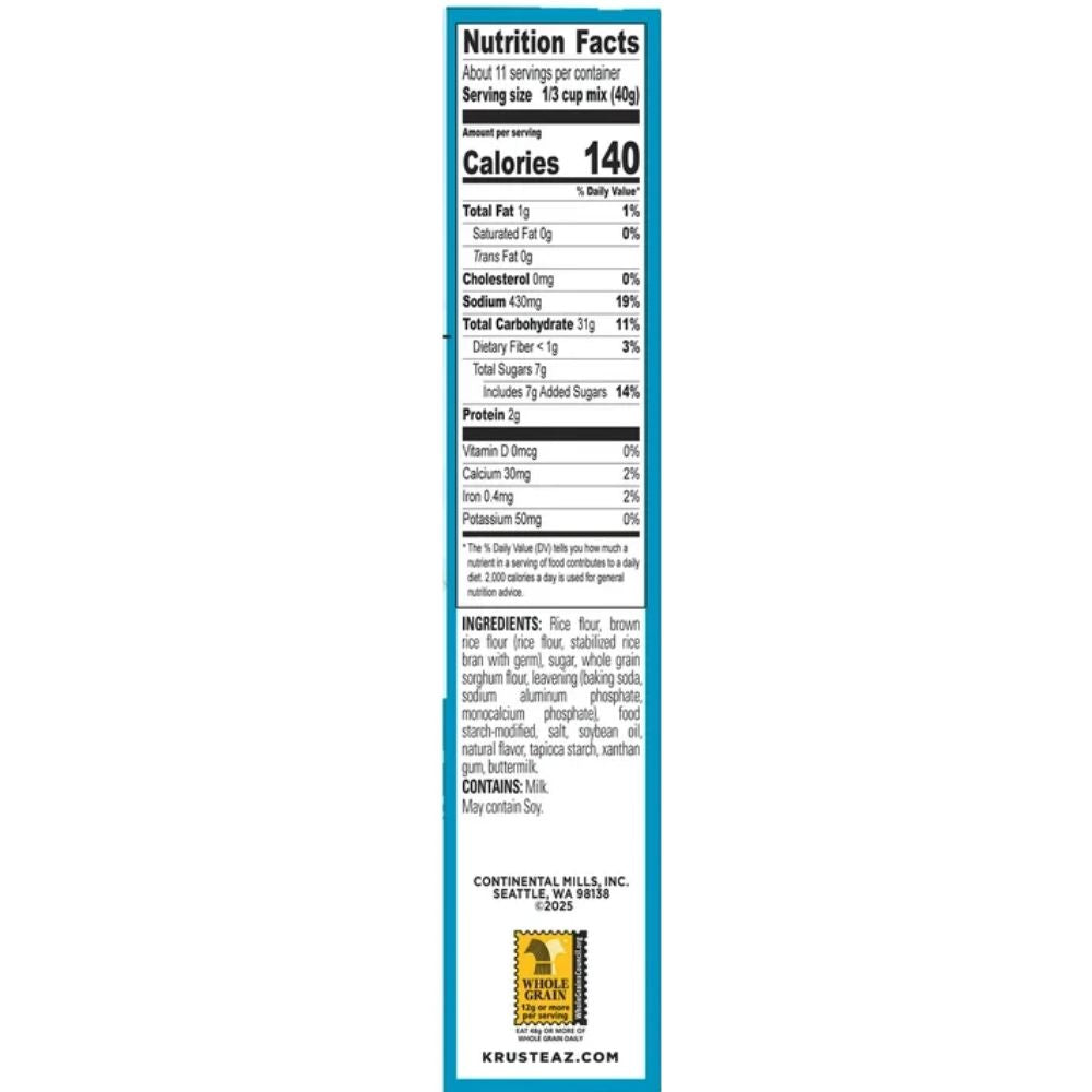 Krusteaz Gluten Free Buttermilk Pancake Mix, Light & Fluffy 453g