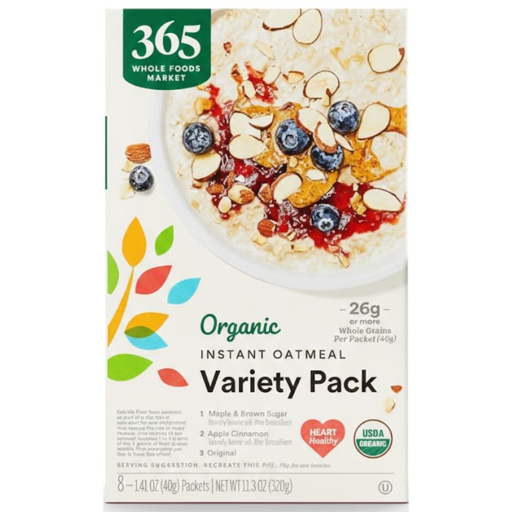 365 Whole Foods Market Organic Instant Oatmeal Variety Pack 320 g