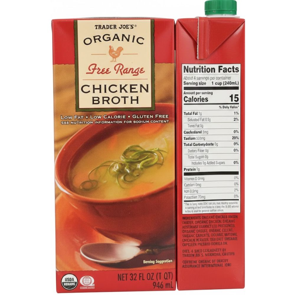 Trader Joe´s Organic Free Range Chicken Broth 946ml