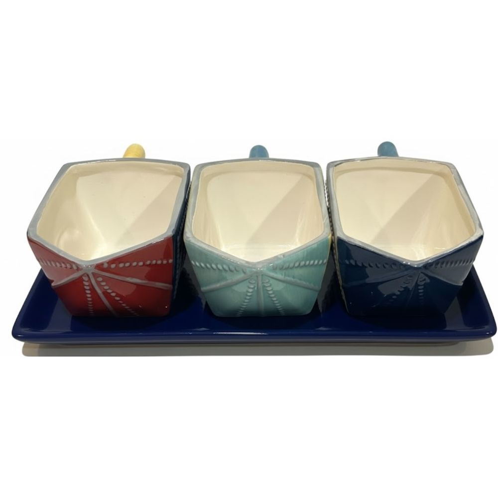 Boston Warehouse Condiment Serving Set Happy Hanukkah