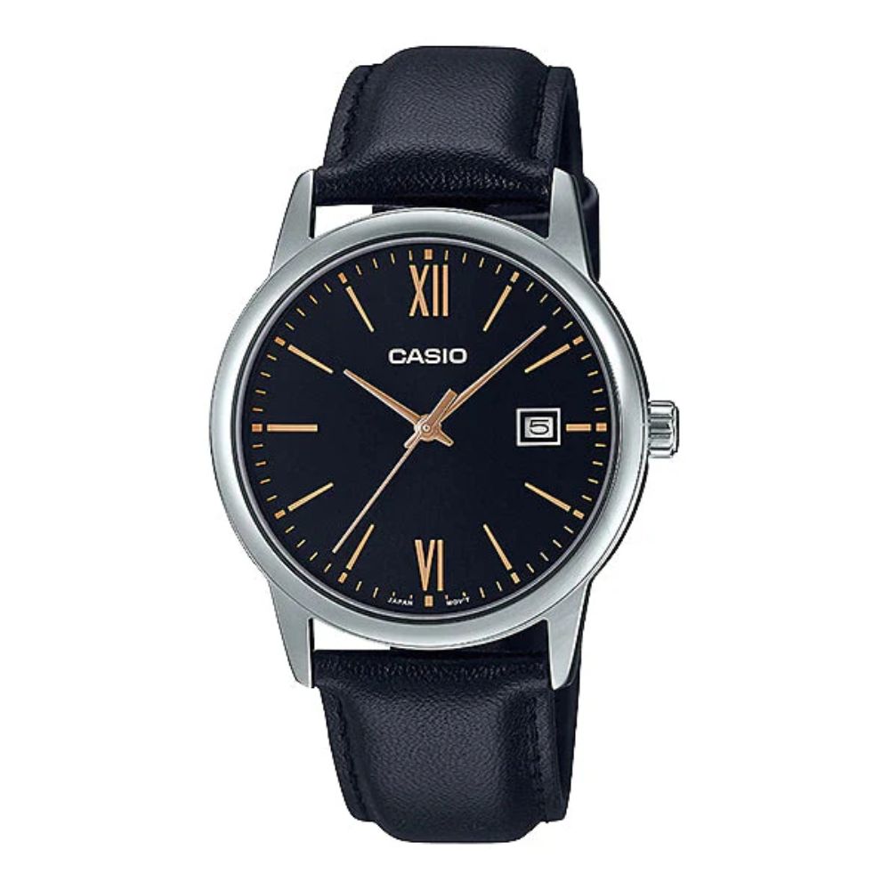 Reloj Casual Correa de Cuero Negro