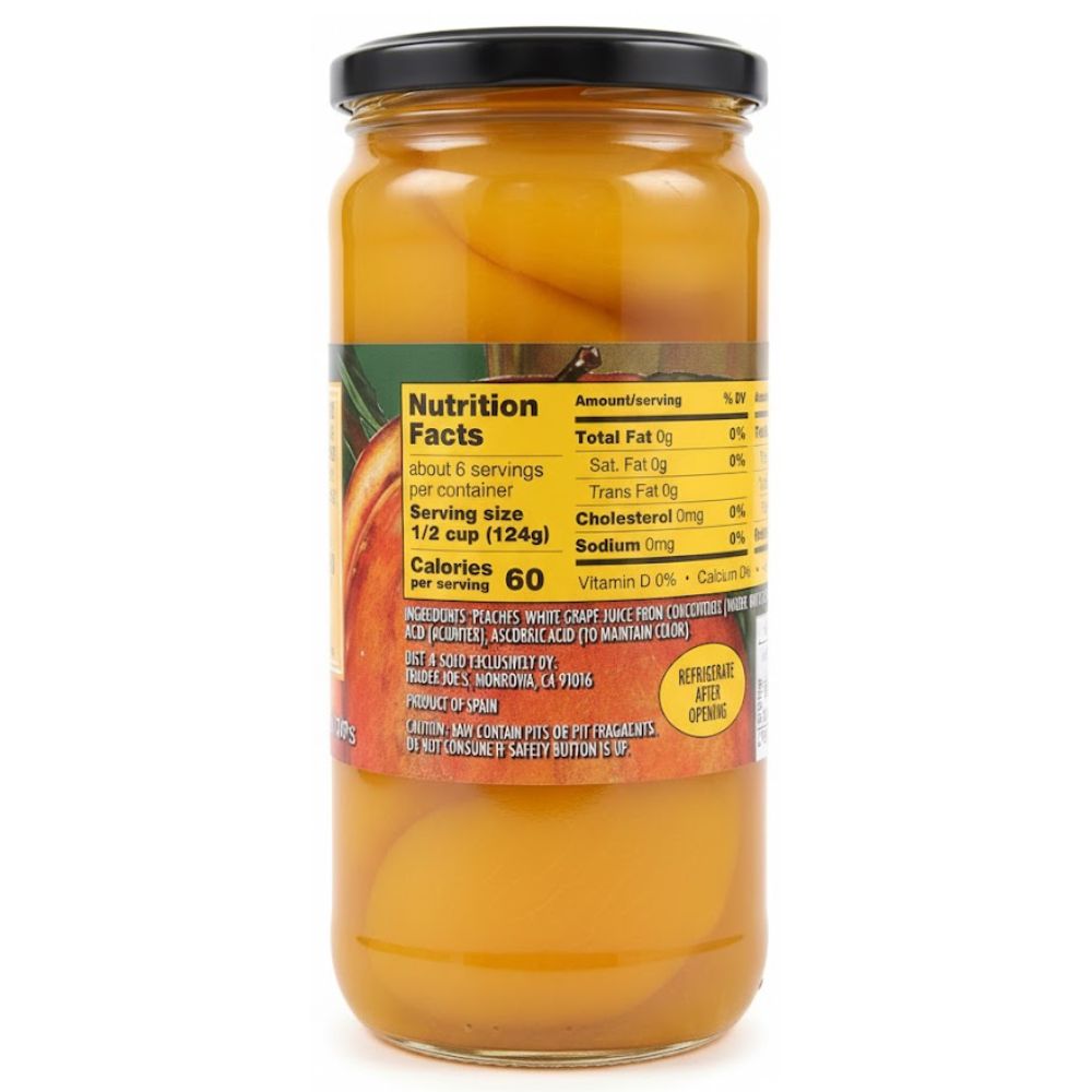 Trader Joe´s Yellow Cling Peach Halves 700 g
