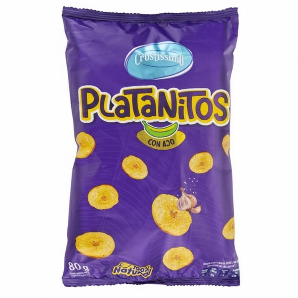 Platanitos Crustissimo con Ajo 80 g