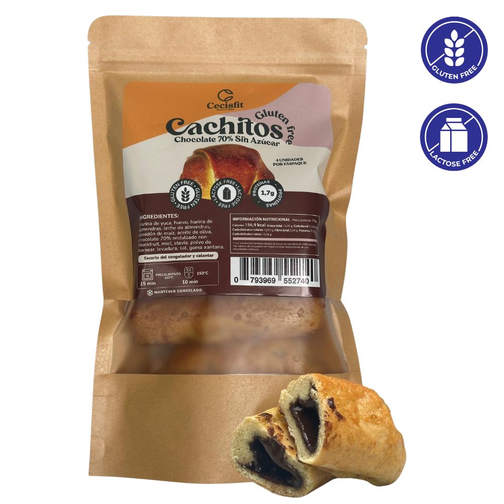 Cecisfit Cachitos Chocolate Sin Azucar 70% Gluten Free 4 und