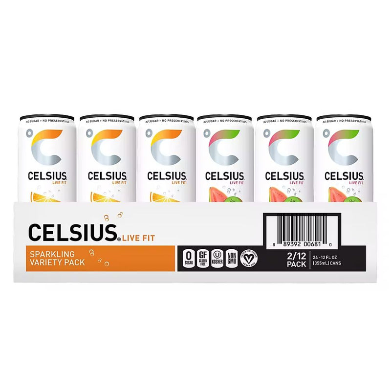 Celsius Bebida Live Fit Sparkling Variety Pack 355ml 24 Und