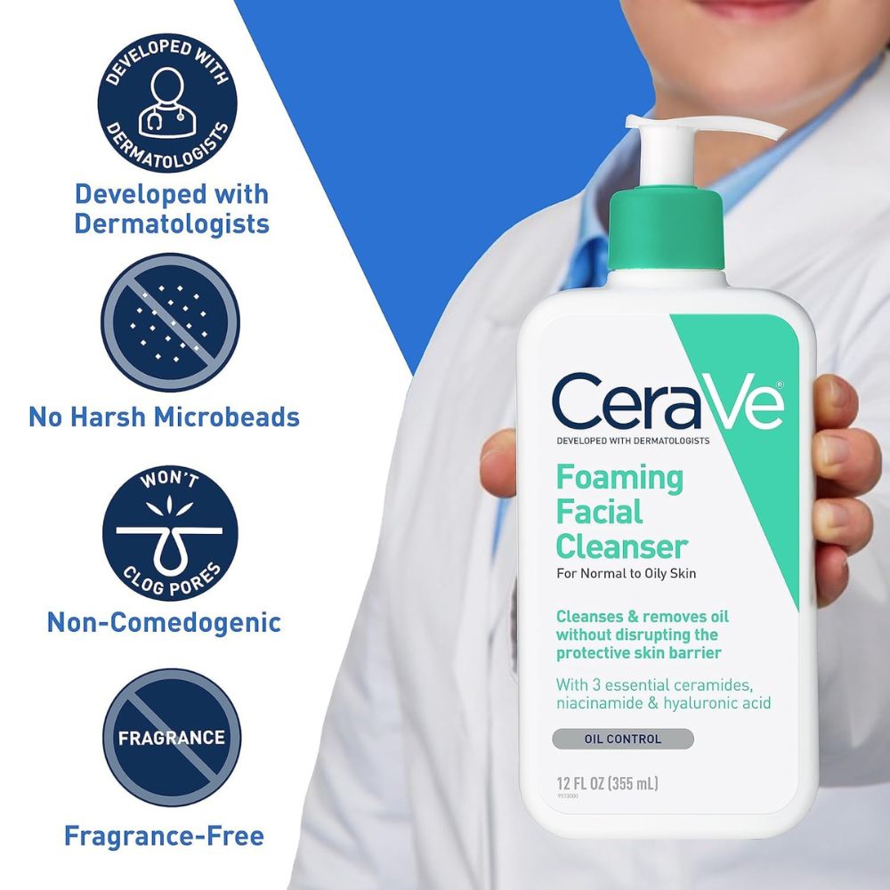 Cerave Limpiador Facial  for Normal to Oily Skin 355 ml
