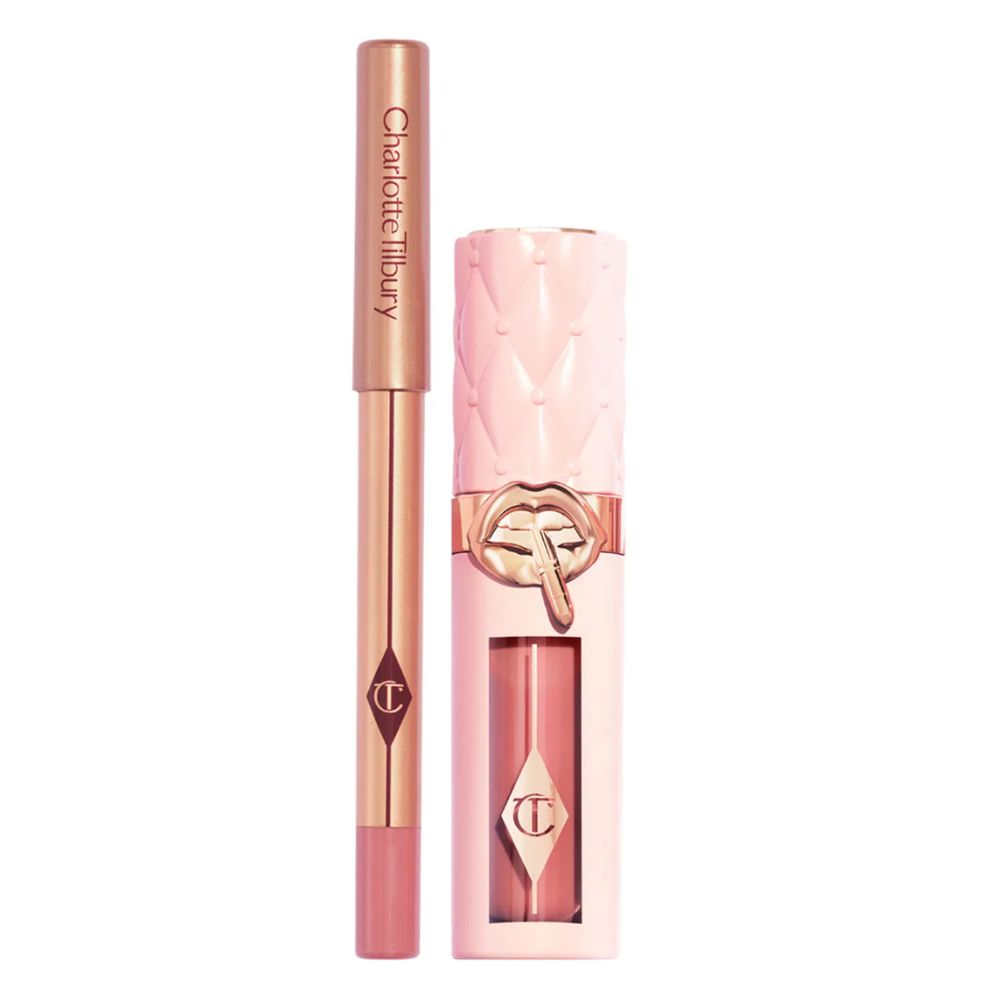 Charlotte Tilbury Pillow Talk Plumgasm Lip Mini Kit: Lip Cheat In + Big Lip Plumgasm In Fair Medium