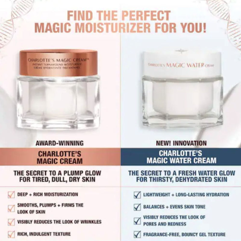 Charlotte Tilbury Magic Set 2 Unidades Full Size 50ml Magic Cream+ Magic Water 15ml