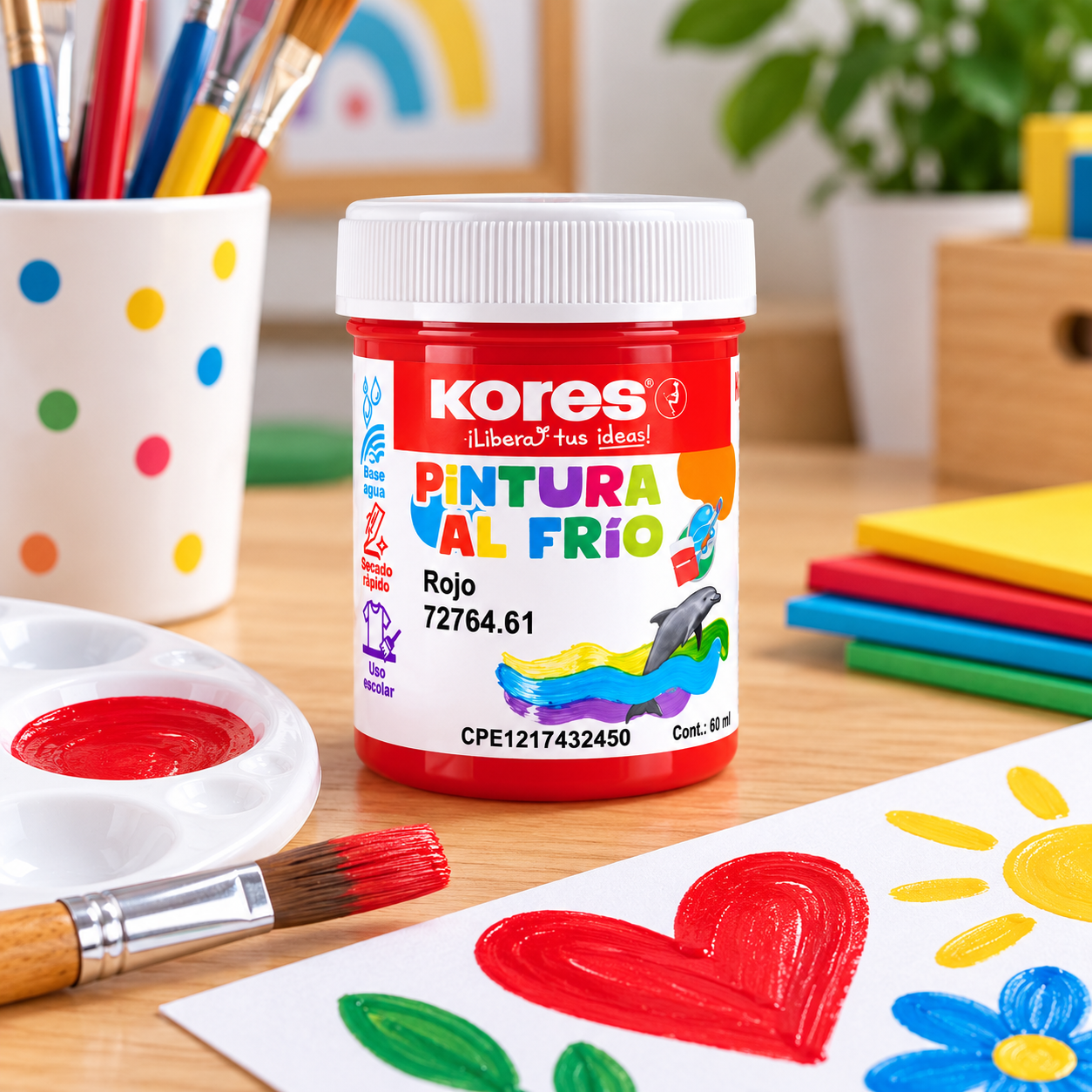 Kores Pintura Al Frio 60ml Color Rojo 1 Und
