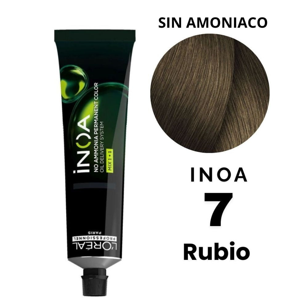 L'Oreal Inoa Tinte Nro.7 Rubio Vegano sin Amoniaco 60gr