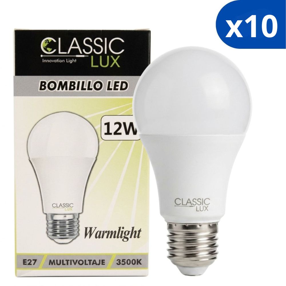 Bombillo Led Warmlight 12W 3500K Classic Lux Paq x 10Und