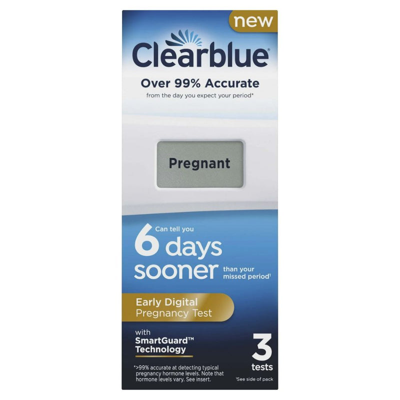 Clearblue 6 Days Sooner Early Digital 3 Test Prueba de Embarazo